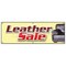 Signmission LEATHER SALE BANNER SIGN sofa couch signs furniture 50% chairs sell off B-72 Leather Sale - alternate 1
